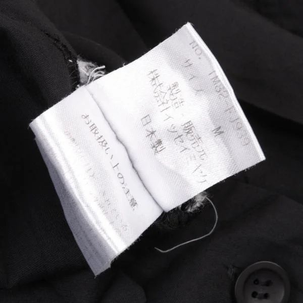 イッセイミヤケISSEY MIYAKE ポリシワ加工ロングシャツ 黒M | DC