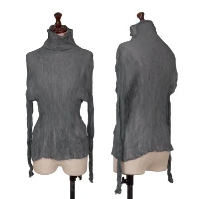 ISSEY MIYAKE See-through Pleated Turtleneck Top