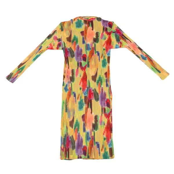 PLEATS PLEASE Colorful Mosaic Printed Pleats Long Shirt K-150523_011