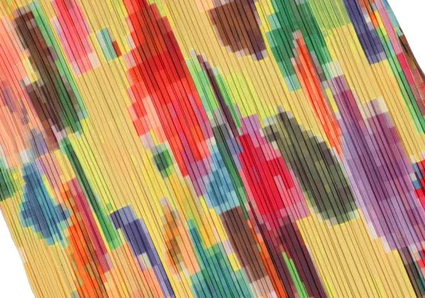 PLEATS PLEASE Colorful Mosaic Printed Pleats Long Shirt K-150523_013