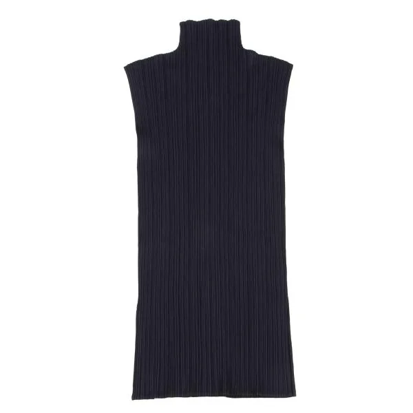 PLEATS PLEASE Pleated Turtleneck Sleeveless Top K-150525_002