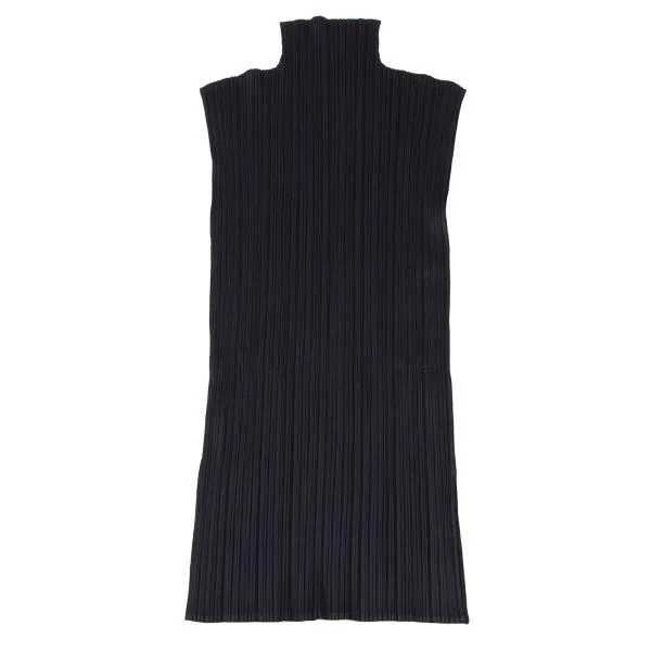PLEATS PLEASE Pleated Turtleneck Sleeveless Top K-150525_008