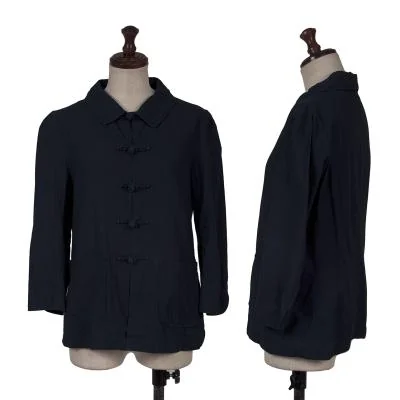 45rpm Cotton Indigo Dyed Cheongsam Shirt