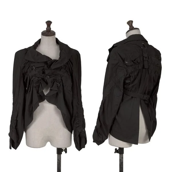 JUNYA WATANABE COMME des GARCONS Cotton Parachute Gathered Shirt Black M K-150558_001