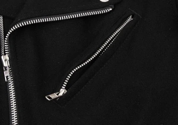 ジュンヤワタナベ コムデギャルソンJUNYA WATANABE COMME des GARCONS メルトンウールライダースジャケット 黒S位 K-150559_007
