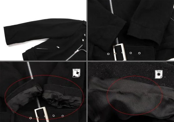 コムデギャルソン ダブルライダースジャケット ウール 中綿 COMME des GARCONS×Lewis Leathers 青山限定「LIGHTNING