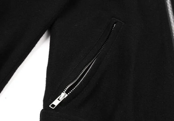 ジュンヤワタナベ コムデギャルソンJUNYA WATANABE COMME des GARCONS メルトンウールライダースジャケット 黒S位 K-150559_010