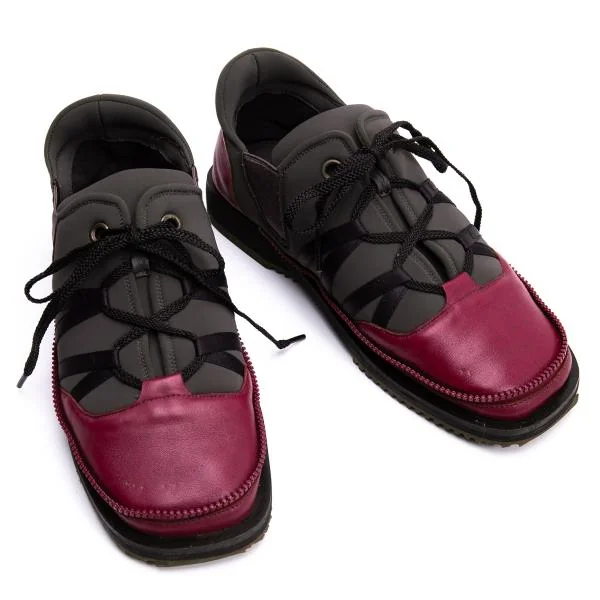 Jean Paul GAULTIER PARIS Zip Design Neoprene Shoes Grey US About 10.5 K-150577_001