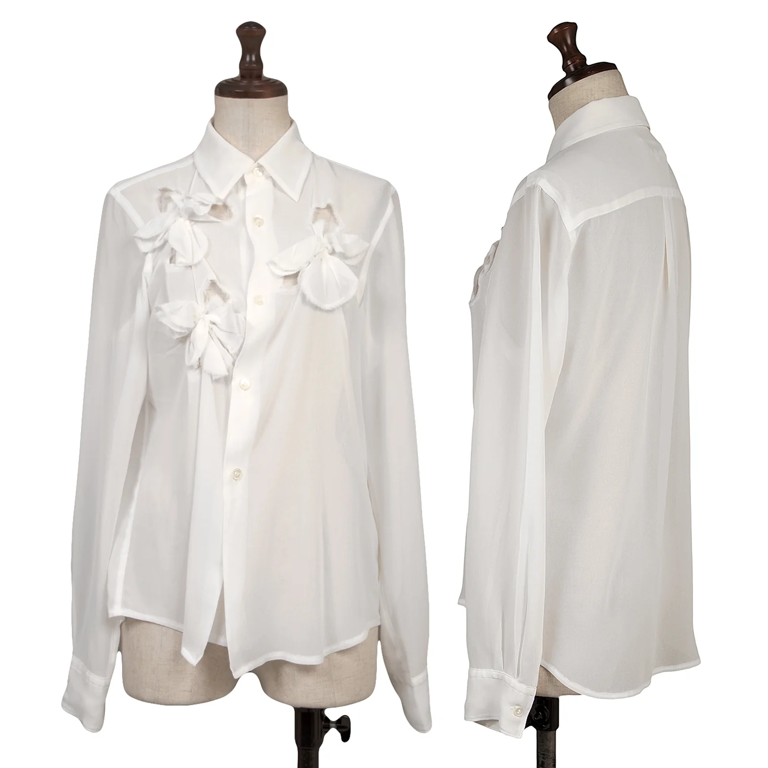 robe de chambre コムデギャルソン 丸襟 フリルレースタック 白 爆売り！】 robe 白 フリルレースタック 丸襟 コムデギャルソン
