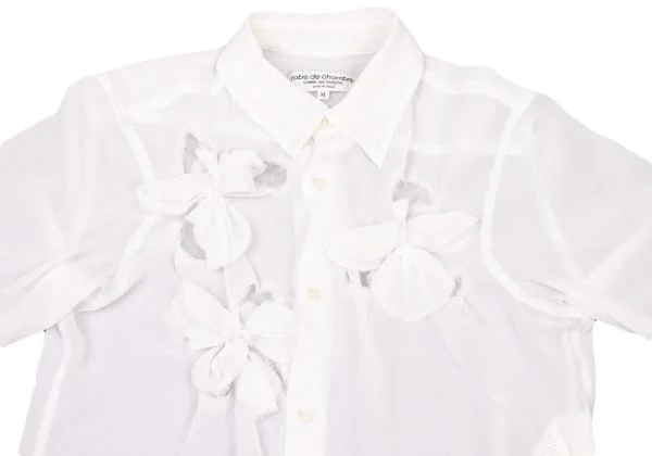 robe de chambre COMME des GARCONS Floral Cosage Chiffon Blouse K-150629_003