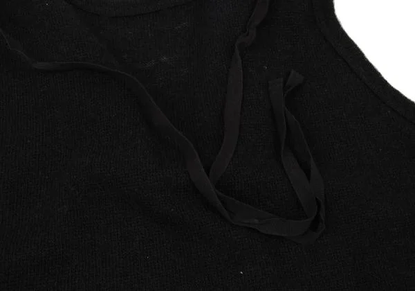 トリココムデギャルソンtricot COMME des GARCONS パール装飾ノースリーブニット 黒M位 K-150641_010
