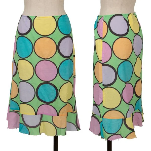 tricot COMME des GARCONS Multi Dot Printed Skirt Light Green,Multi-Color M K-150643_001
