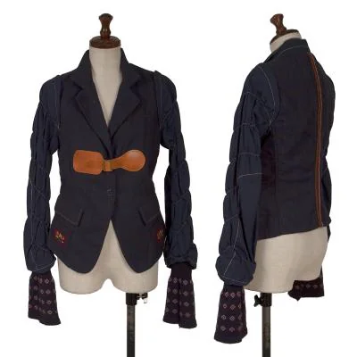 MARITHE + FRANCOIS GIRBAUD Wool Switching Front Belt Jacket