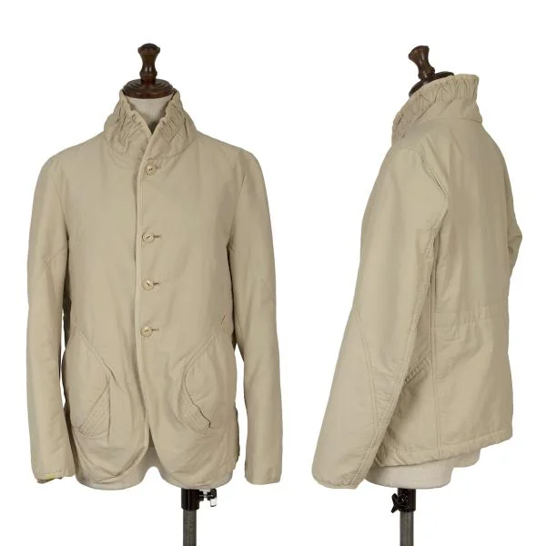 MARITHE + FRANCOIS GIRBAUD Nylon Gather Neck Padded Jacket Beige M K-150669_001