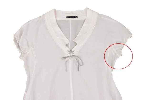 MARITHE + FRANCOIS GIRBAUD Cotton Silk Lace Up Blouse K-150673_003