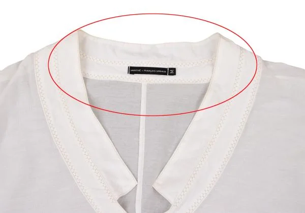 MARITHE + FRANCOIS GIRBAUD Cotton Silk Lace Up Blouse K-150673_005