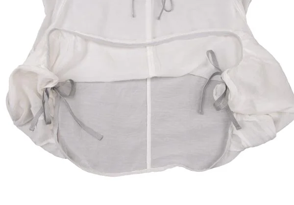 MARITHE + FRANCOIS GIRBAUD Cotton Silk Lace Up Blouse K-150673_011