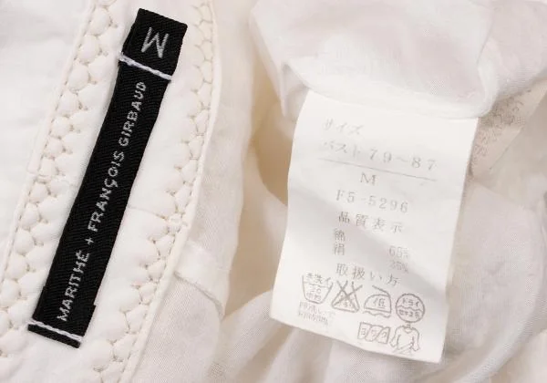 MARITHE + FRANCOIS GIRBAUD Cotton Silk Lace Up Blouse K-150673_015