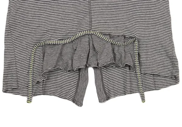MARITHE + FRANCOIS GIRBAUD Hem Cut Off Design 3/4 Sleeve Stripe Top K-150675_013