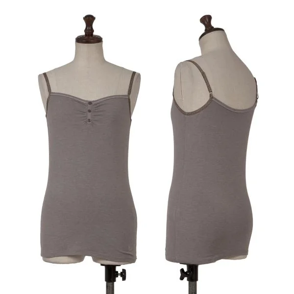 MARITHE + FRANCOIS GIRBAUD Glitter Strap Camisole mocha S K-150676_001