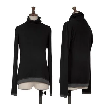MARITHE + FRANCOIS GIRBAUD Hem Switching Turtleneck Stretch Top