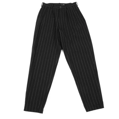 Y's Wool Striped Two Tuck Tapered Pants