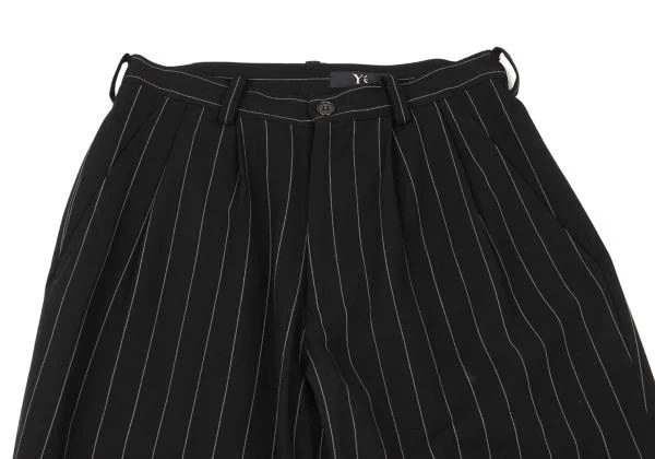 Y's Wool Striped Two Tuck Tapered Pants K-150702_002
