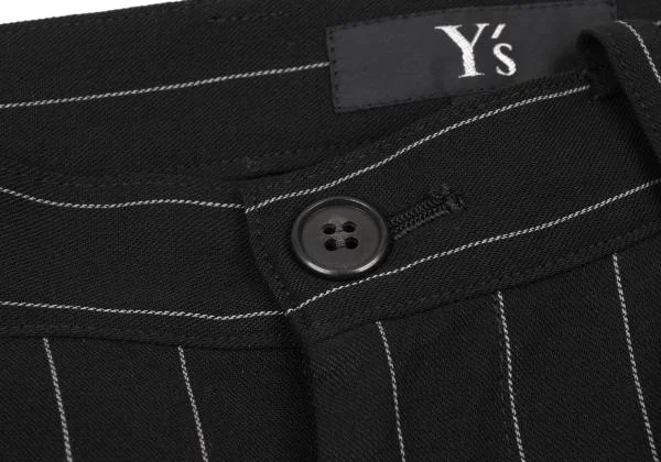 Y's Wool Striped Two Tuck Tapered Pants K-150702_003