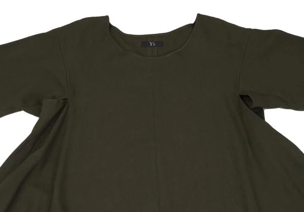 Y's Wool Switching Flare Dress K-150708_003