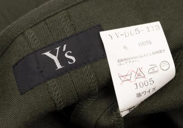 Y's Wool Switching Flare Dress K-150708_015