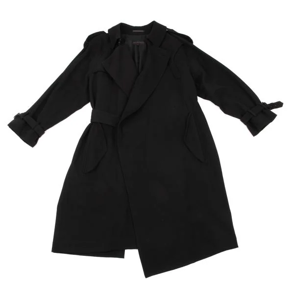 COMME des GARCONS Wool Gaba Double-breasted Coat K-150727_002