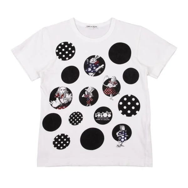 COMME des GARCONS Alice in Wonderland Dot T Shirt White M K-150743_001