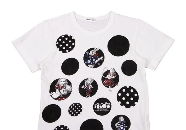 COMME des GARCONS Alice in Wonderland Dot T Shirt K-150743_002