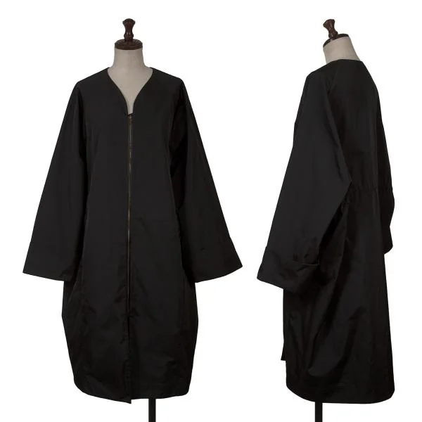 ebure High Count Twill Collarless Coat Black 38 K-150749_001