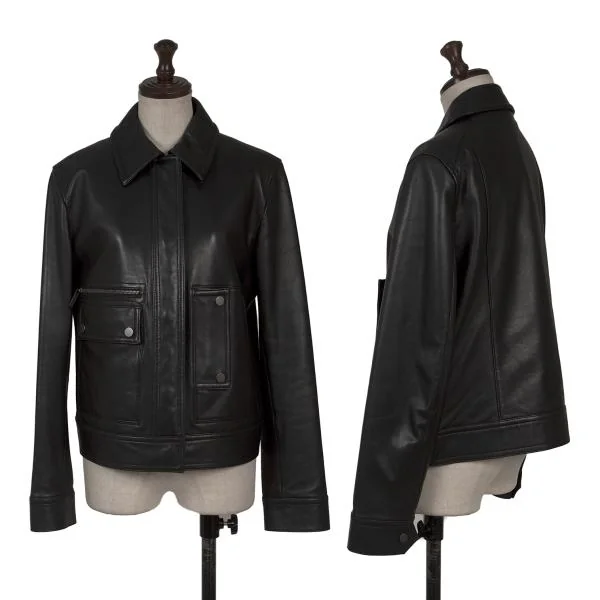 HELMUT LANG Multi-pocket Lamb Leather Jacket Black M K-150757_001