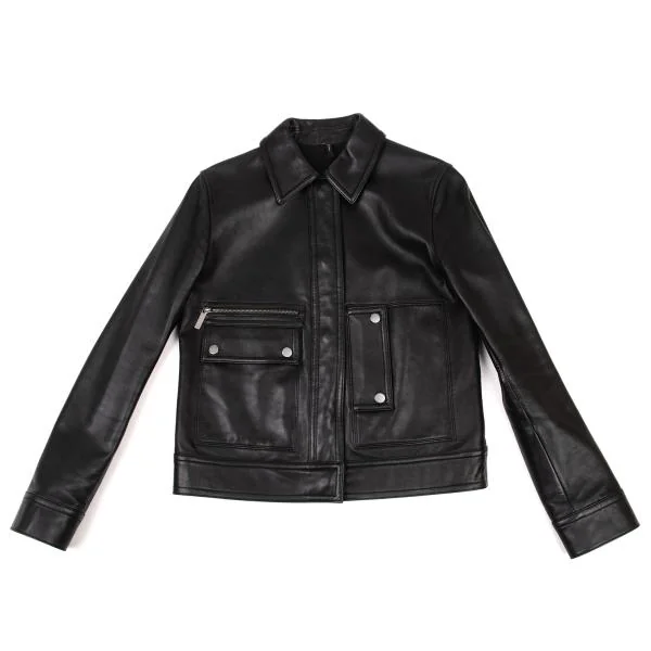 HELMUT LANG Multi-pocket Lamb Leather Jacket K-150757_002