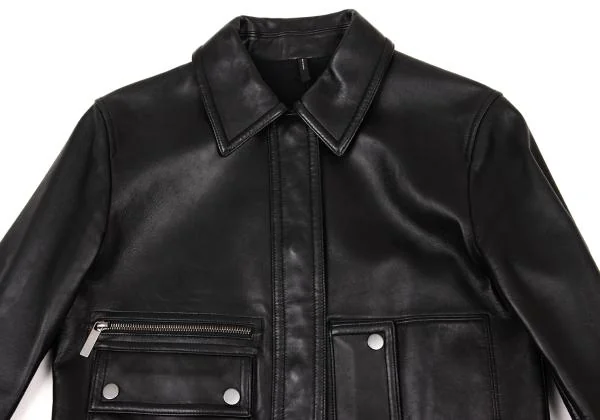 HELMUT LANG Multi-pocket Lamb Leather Jacket K-150757_003