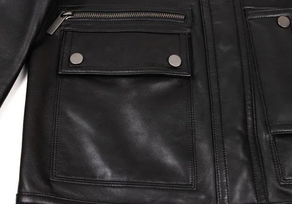 HELMUT LANG Multi-pocket Lamb Leather Jacket K-150757_011
