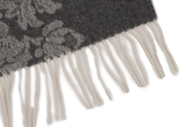 LANVIN collection Floral Jacquard Fringe Stole K-150759_004