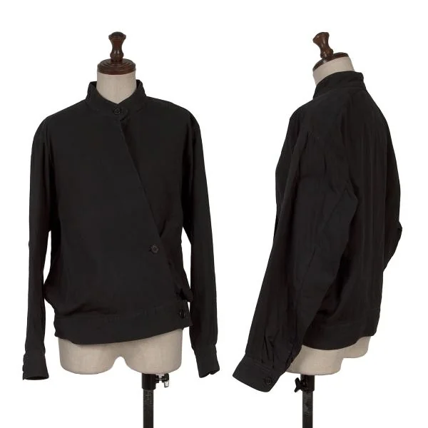 ISSEY MIYAKE PERMANENTE Cotton Cachecoeur Design Jacket Black M K-150765_001