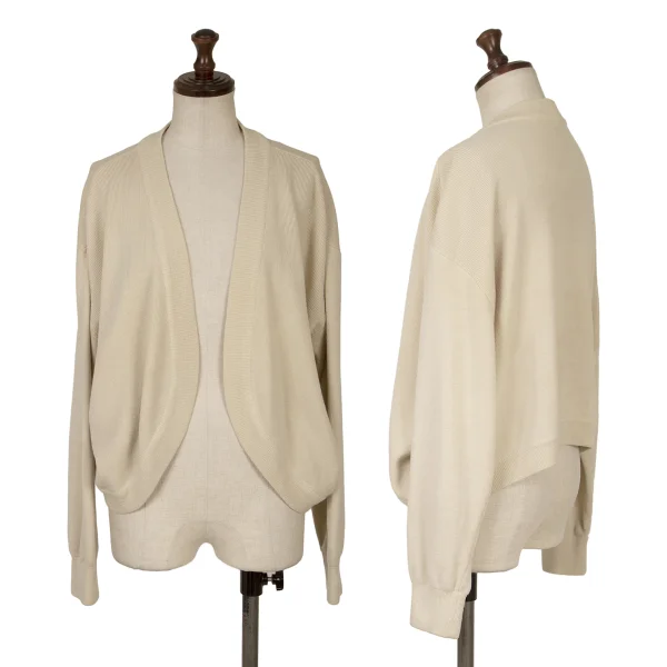 Plantation Rib Wool Knit Cardigan Beige M K-150774_001
