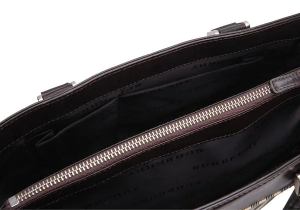 BURBERRY Leather Switching Nova Check Hand Bag K-150786_010