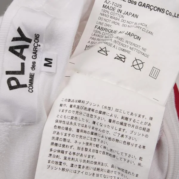 PLAY COMME des GARCONS Heart Patch Embroidery Printed T-shirt K-150791_012