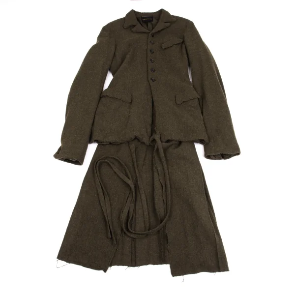 COMME des GARCONS Fulling Hem Wrap Jacket K-150946_002