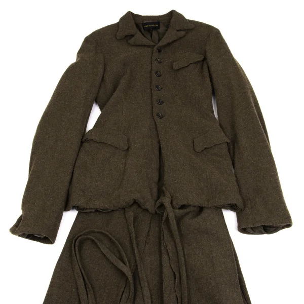 COMME des GARCONS Fulling Hem Wrap Jacket K-150946_003