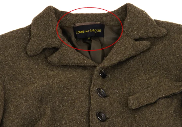 COMME des GARCONS Fulling Hem Wrap Jacket K-150946_004
