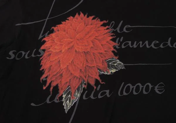Yohji Yamamoto POUR HOMME Dahlia Printed T Shirt K-151016_005