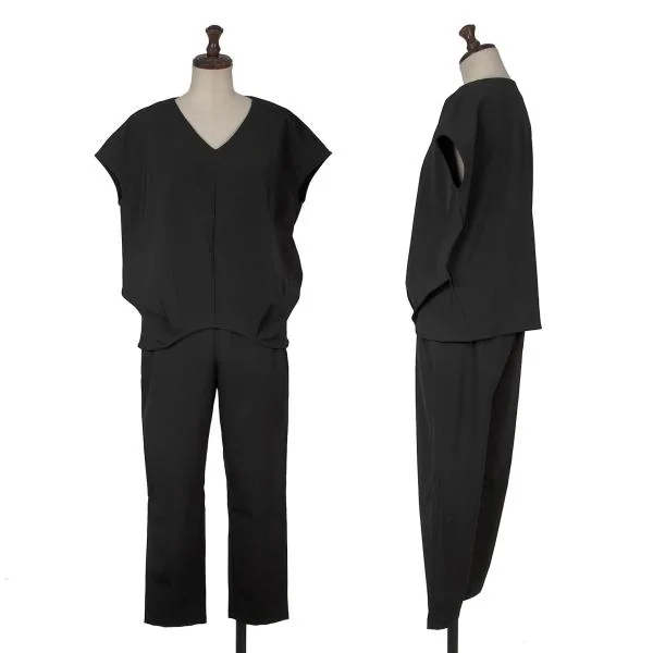 B:MING by BEAMS Poly Stretch Blouse & Pants Black S K-151036_001
