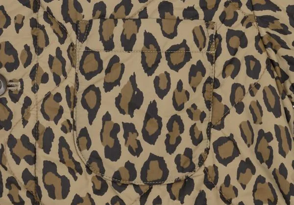 BEAMS BOY Animal Print Padded Collarless Jacket K-151037_005