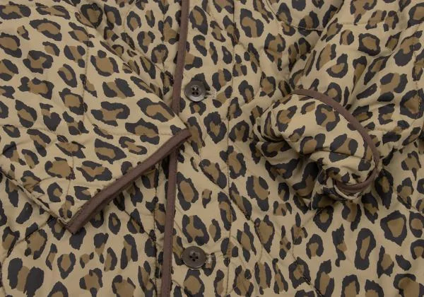 BEAMS BOY Animal Print Padded Collarless Jacket K-151037_007